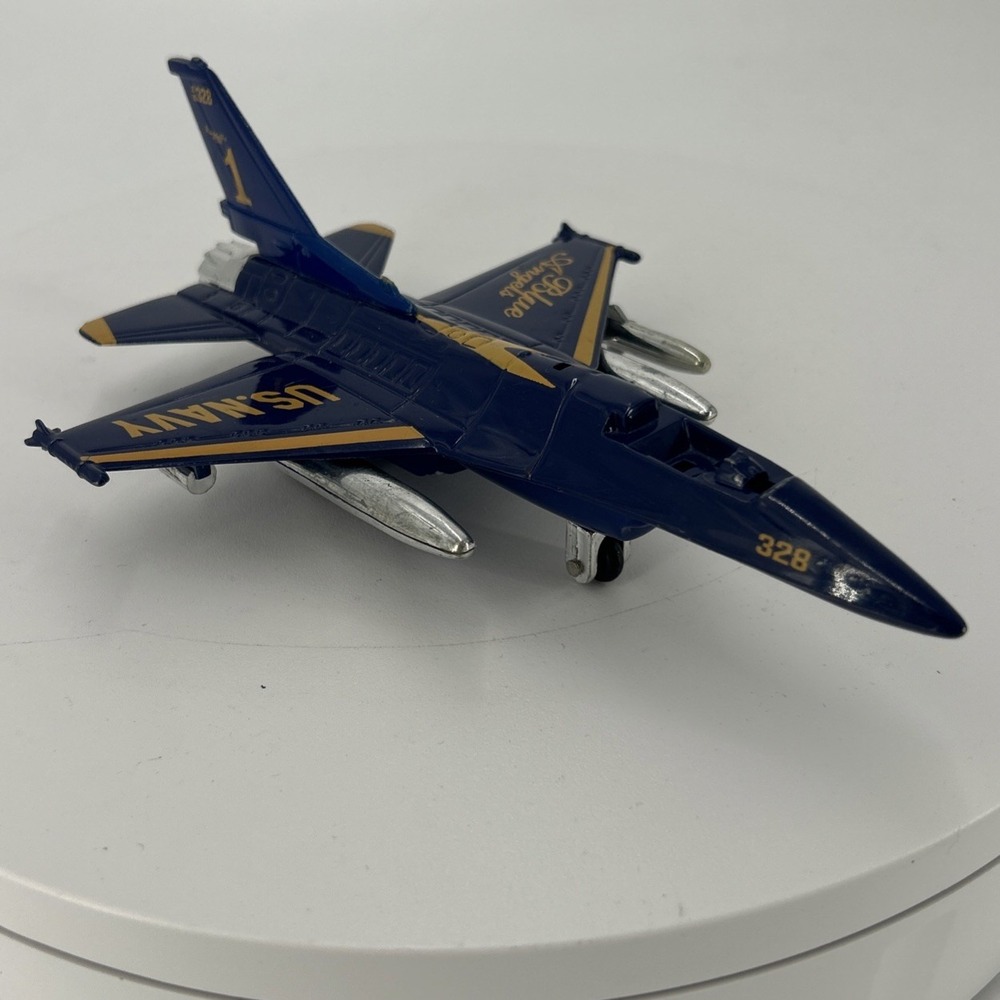 Blue Angels US Navy Diecast Plane 9" Fighter Jet Airplane with Pullback Motion